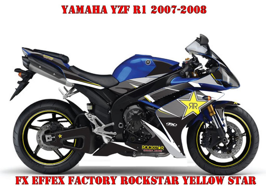 Rockstar Yellow Star für Yamaha YZF R1 2007-2008